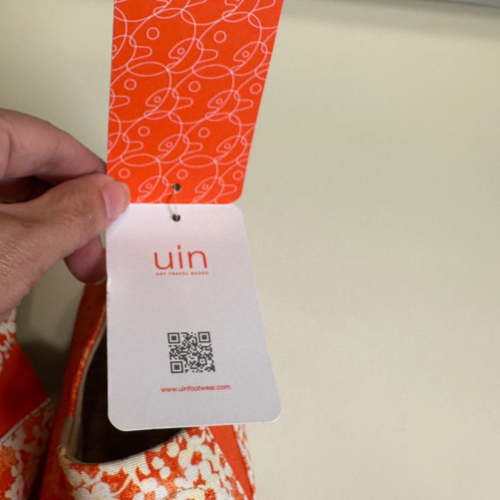 Uin Art Travel Shoes Sakura Orange Floral Butterfly Slip On Loafers Mens 4 W 6.5 - Picture 9 of 11